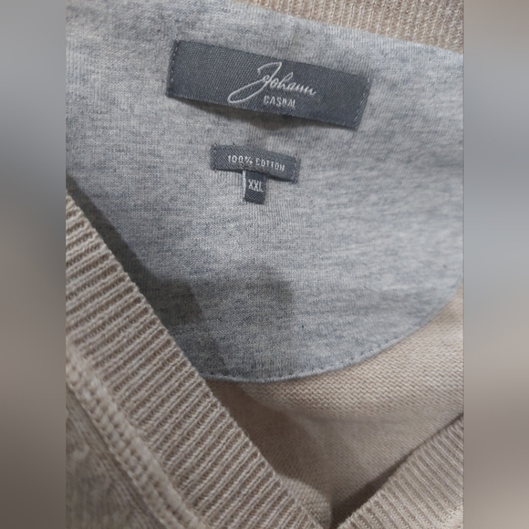 Johann Konen Men's Pullover Designer Sweater Size XXL Classic Preppy V-neckline - Picture 11 of 14
